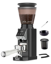 Tuni G1 conical burr grinder for precise espresso grind texture.