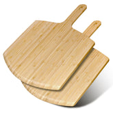 TUOCON bamboo pizza peel 12inch enables easy slide and transfer.