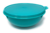 Tupperware Fix N Mix teal bowl with seal for mixing and storing leftovers