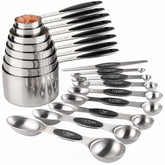 Turewin stainless steel measuring cups full kit on display for easy cooking prep