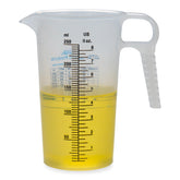 Turnah 8oz pitcher with conversion chart for quick ingredient tracking.