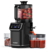 TUUMIIST cold press juicer with wide chute enabling whole-fruit juicing