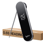 Typhur InstaProbe Core in-use probe showing fast temperature reading for grilling