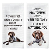 Tzhim German Shorthaired Pointer gifts kitchen towels set 2 for cozy, dog-themed kitchen decor
