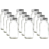 U-Pack square glass spice bottles with 4 oz capacity offer clear visibility for easy spice identification.