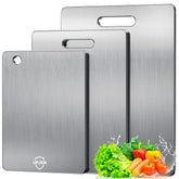 UFJEG titanium cutting board set of 3, top view, durable and easy to clean for daily prep.
