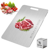 Ufolbol Katuchef titanium board front side for produce preserves knife sharpness and surface cleanliness.