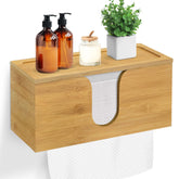 ugiftt solid wood paper towel dispenser wall mounted lid: durable, space-saving towel storage for kitchen and bathroom.