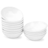 UIBFCWN dipping bowls 12-pack white porcelain for condiments and sauces.