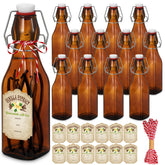 Uiifan amber square bottle swing-top closeup for fresh vanilla storage