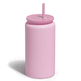 UIRZOTN 16oz stainless steel tumbler pink textured matte front view showing grip