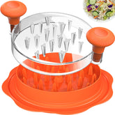 Ukeetap chicken shredder shows top lid teeth for fast, even shredding