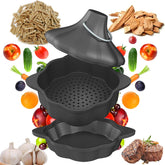UKENEM cast iron garlic roaster base delivering even heat for versatile cooking