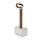 Ukonic Marvel Thor Mjolnir meat tenderizer assembly, durable stainless steel for efficient pounding.