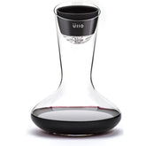 Ullo wine purifier with hand-blown decanter enhances aroma and preserves natural wine flavors.