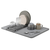 Umbra Udry drying mat and rack combo on a tidy kitchen counter