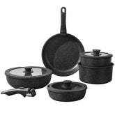 UMETRE pots and pans set with removable handle for versatile cooking
