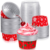 Umigy snowflake foil baking cups suitable for festive desserts and gifting