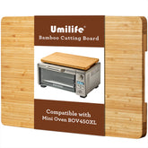 Umilife cutting board on Breville BOV450XL for a snug fit and cabinet protection