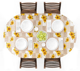 UMINEUX oval tablecloth with elastic edge for a secure fit on 42-68 inch tables