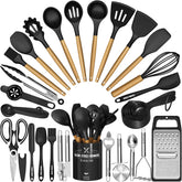 Umite Chef 34-piece kit with holder for organized cooking sessions.