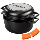 Umite Chef cast iron Dutch oven with lid for high-heat versatile meals