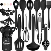 Umite Chef ladle with heat-resistant silicone for safe stirring and serving.