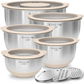 Umite Chef warp-proof lid seals liquids securely for storage.