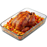 ums 4qt glass baking dish, top view ideal for family casseroles and even baking
