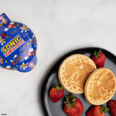 Uncanny Brands Sonic mini waffle maker lid art adds playful decor to the kitchen.