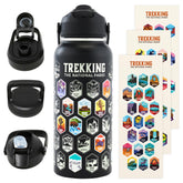 Underdog Games Trekking bottle with 63 stickers for adventure tracking