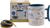 The Unemployed Philosophers Guild how-to-tie-knots-mug showing knot practice with coffee