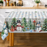 Unibyby winter tablecloth snowflake pattern enhances festive dining and ambiance
