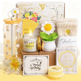 Unipinkart daisy glass cup from the birthday gift box, ideal for celebratory drinks