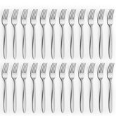 Unokit 24-piece forks set with mirror polish for easy cleaning
