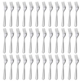 Unokit 36-piece dinner forks set in mirror finish for everyday dining.