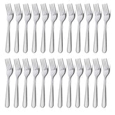 Unokit 24pc dinner forks with mirror polish enhancing table elegance