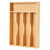 Upassion bamboo drawer organizer main view keeps silverware neatly arranged