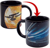 UPG Star Trek Warp Mug heat-activation effect for dramatic color change with hot water.
