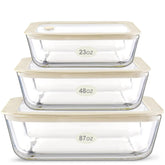 Urban Green rectangle 87oz container with silicone lid for bulk meals and fridge freshness