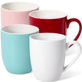 Urbanstrive 16 oz mug set with multicolor glaze ideal for generous coffee servings.