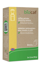 Urnex Full Circle grinder cleaning tablets, three-pack, for residue-free brewing.
