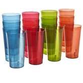 US Acrylic cafe tumbler in blue, 20 oz, BPA-free and stackable for everyday use