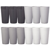 US Acrylic Newport 20oz stackable tumbler in grey stone, durable set for daily use