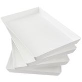 US Acrylic white serving trays top view ideal for appetizers and desserts during gatherings