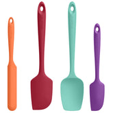 U-Taste pink-handle silicone spatula is heat-resistant for nonstick pans.