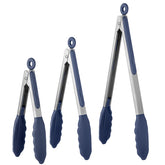 U-Taste 7-inch heat-resistant tongs with silicone tips for safe cooking and serving.