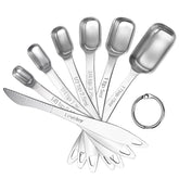 U-Taste narrow square spoons with leveler for precise measurements in baking.
