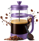 Utopia Kitchen 34-ounce French press with insulated frame for stable pouring.