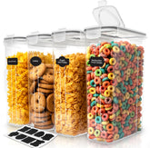 Utopia Kitchen cereal containers 4L pack for organized pantry storage.